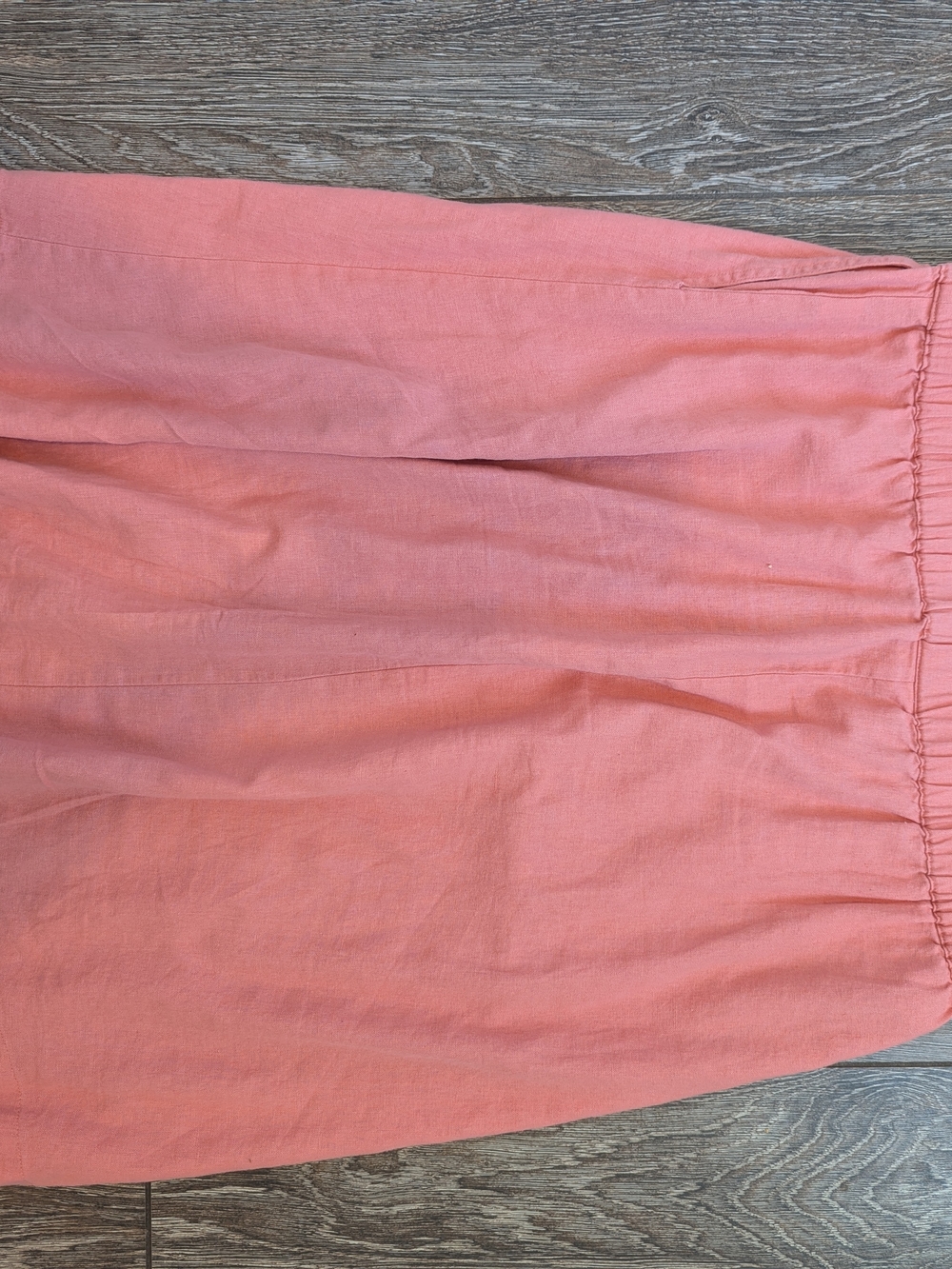 Liz Claiborne Linen Blend Coral Button-Front Midi Skirt Large Butter Mom - Picture 4 of 6